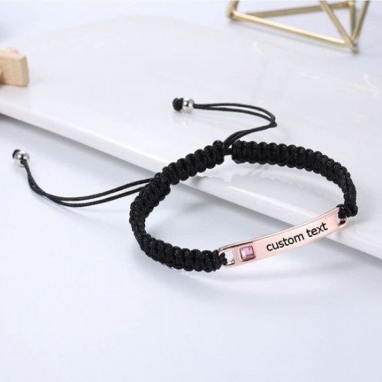 Personalized Friendship Bracelets For 2; 3; 4; 5 Free Engraved ID Matching Bracelets Handmade Braid Rope Adjustable Bracelets For Friends Couple Personalized Friendship Bracelets For 2; 3; 4; 5 Free Engraved ID Matching Bracelets Handmade Braid Rope Adjustable Bracelets For Friends Couple